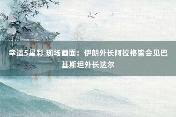 幸运5星彩 现场画面：伊朗外长阿拉格皆会见巴基斯坦外长达尔